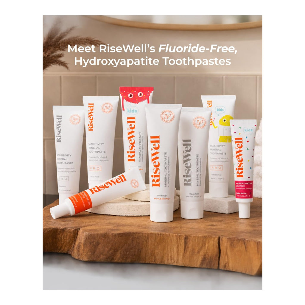 RiseWell PRO Nano Hydroxyapatite Toothpaste Fluoride Free, Wild Mint, 3.4oz