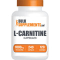 BulkSupplements.com L-Carnitine 1000mg Capsules - Carnitine Supplement, Amino Acid Supplement - Gluten Free, 2 Capsules per Serving (1000mg), 240 Count (Pack of 1)