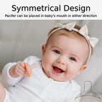 Breast-Like Baby Pacifiers for Newborns 0-6 Months 4 Pack Clip Case