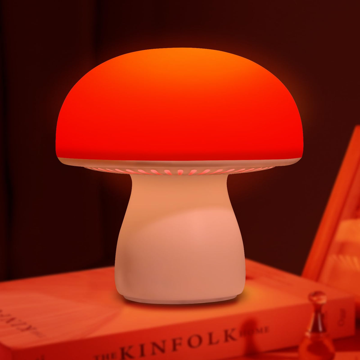 Red Light Therapy Lamp, Dimmable Red Night Light for Bedroom Sleep
