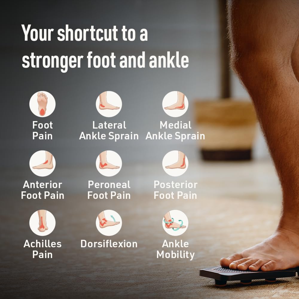 SIDEKICK | AxisBoard Balance Board for Foot & Ankle Rehab | PT Training System with Exercise Programs for Plantar Fasciitis, Achilles Pain & Ankle Sprains | Sidekick App + Guide Included