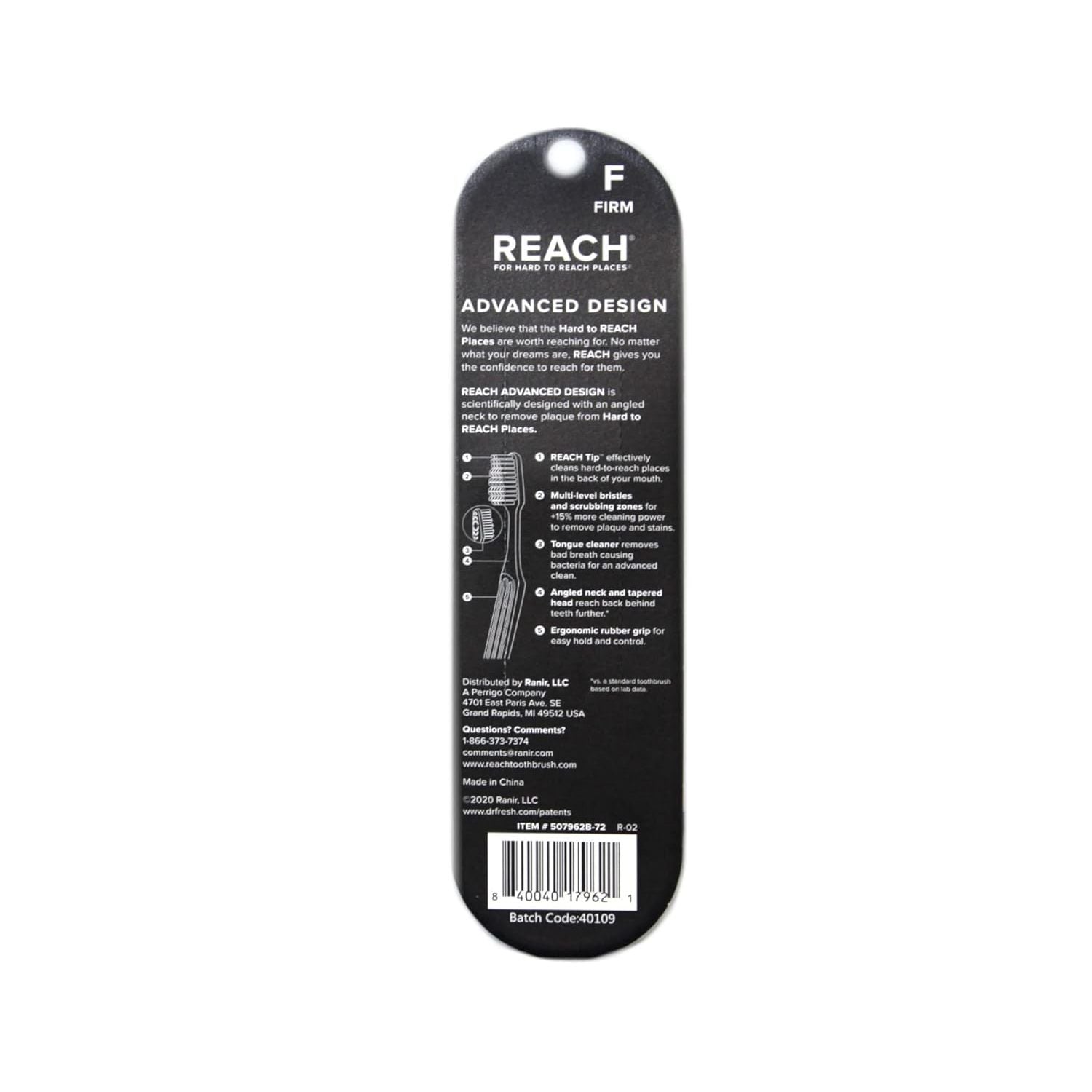 Buy now Reach Advanced Design Firm Toothbrushes, Colors May Vary, 3 Count (Pack of 2) Total 6 Toothbrushes at indiglob india