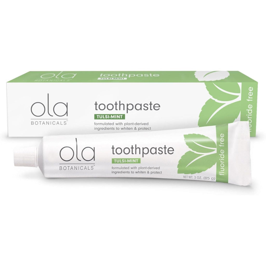 Buy now Dr. Mercola Ola Botanicals Toothpaste - Fluoride-Free Toothpaste - Natural Plant-Based Tooth Cleaner - No SLS or Artificial Additives - Tulsi-Mint Flavor - 3 oz at indiglob india