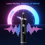 Nose Hair Trimmer for Men and Women, USB Rechargeable Electric Facial and Ear Hair Remover with LED Display, Dual-Edge Blades for Smooth, Painless Eyebrow Grooming (Black)
