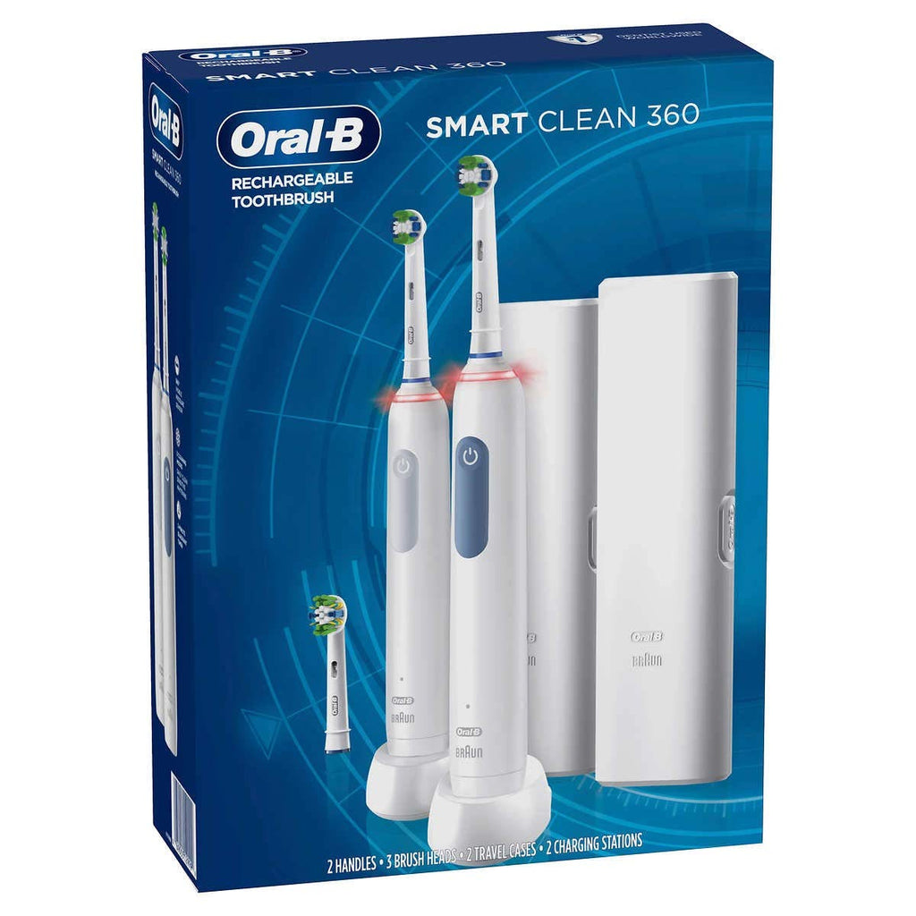 Buy now Oral-B Smart Clean 360 Rechargeable Electric Toothbrush, 2-pack at indiglob india