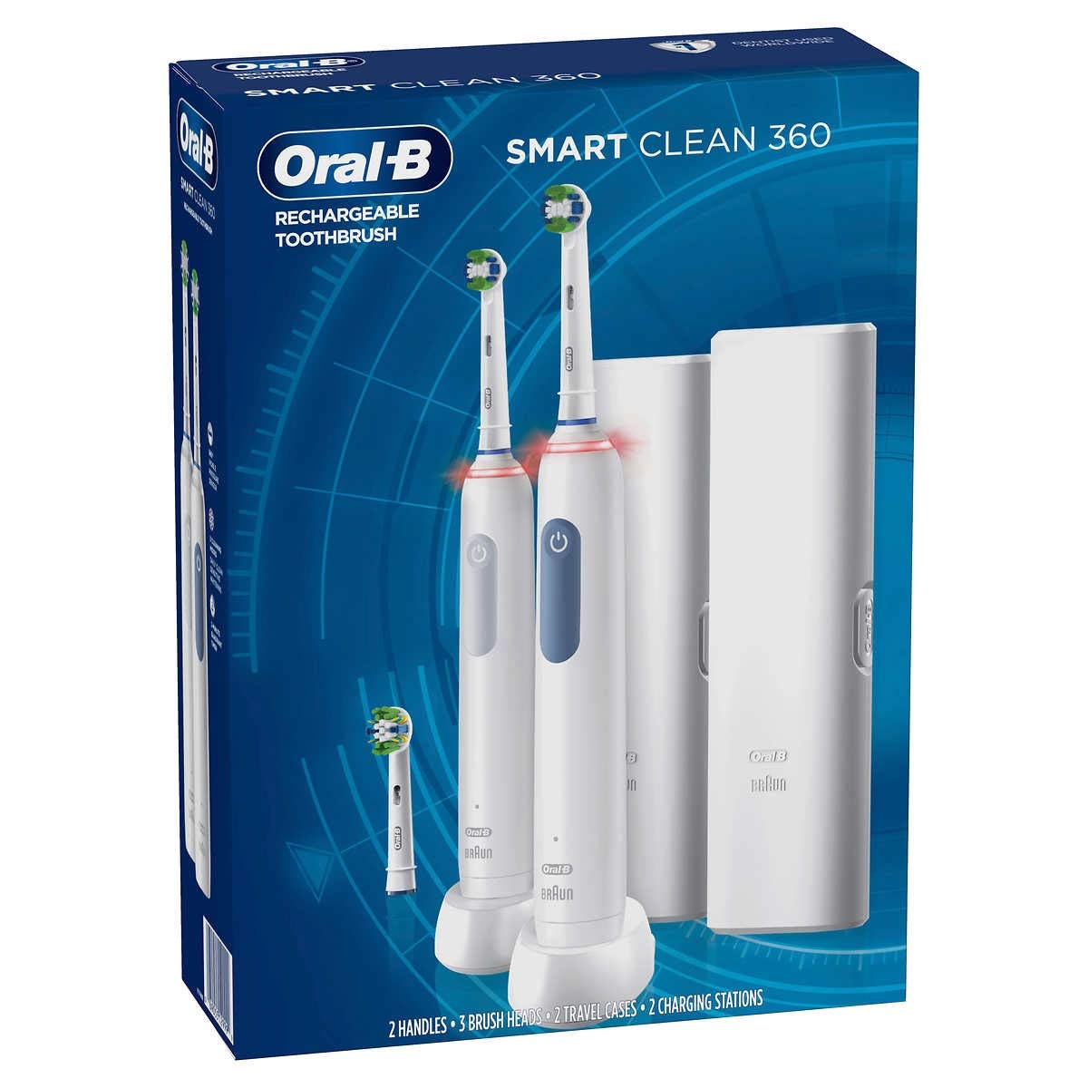 Buy now Oral-B Smart Clean 360 Rechargeable Electric Toothbrush, 2-pack at indiglob india