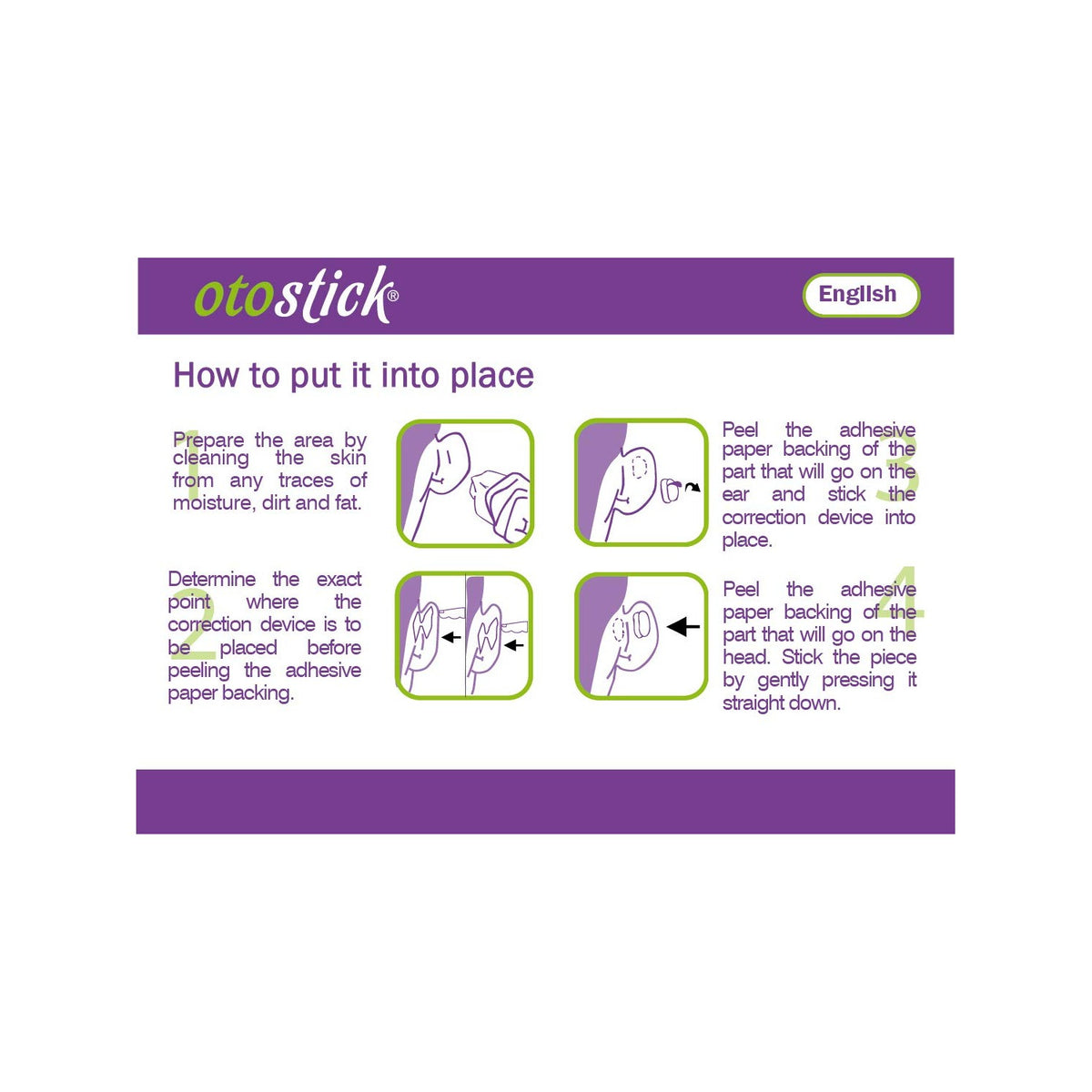 Otostick - Corrector Cosmetico Discreto de Orejas Sobresalientes de 8 Unidades-Productos Correctivos para el Cuidado de las Orejas sin Cirugia a Partir de Los 3 años de Edad