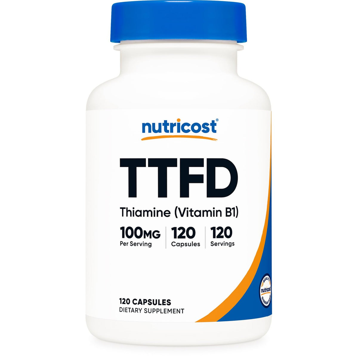 Nutricost TTFD Thiamine (Vitamin B1) 100mg, 120 Capsules, Gluten-Free