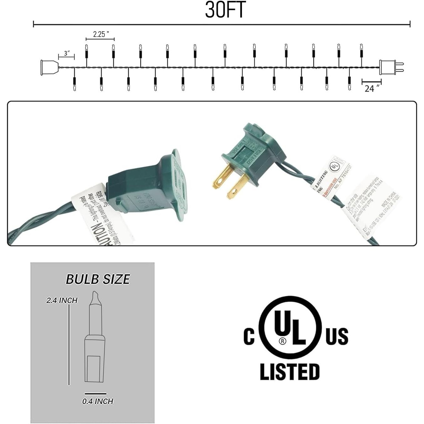 Buy now Dazzle Bright Christmas Mini String Lights, 60FT 300 Incandescent Green Wire Fairy Lights UL Certified Christmas Decorations for Indoor Outdoor Yard Party Xmas Tree Decor, Warm White at indiglob india