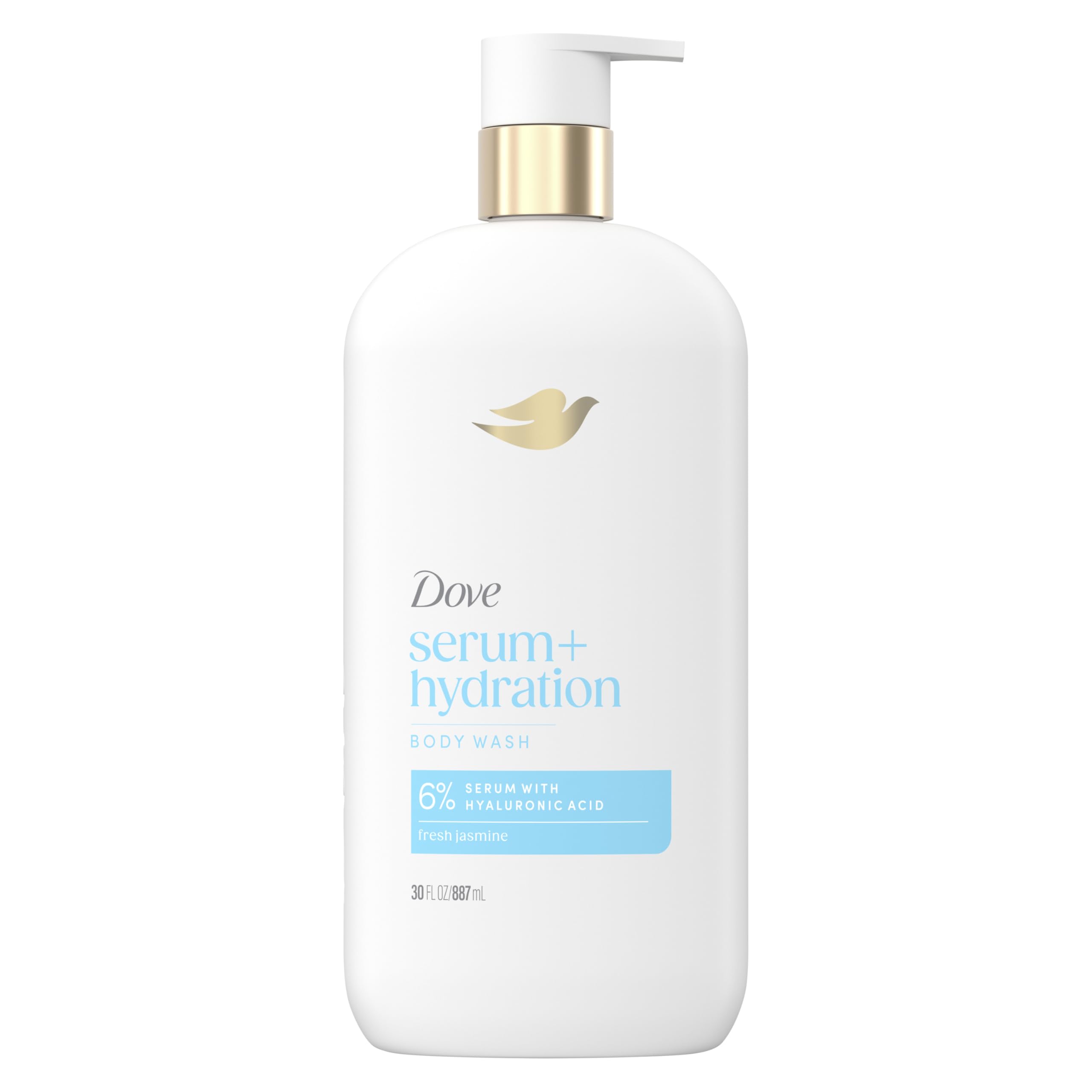 Dove Hydration Boost Serum Body Wash with Hyaluronic Acid, 18.5 oz | Serum-infused moisturizing body wash with 6% hydration serum and hyaluronic acid for dry, dehydrated skin