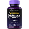 Carlyle Melatonin 40mg Complex | 150 Fast Dissolve Tablets | Extra Strength Support | with Ashwagandha and Chamomile | Vegetarian, Non-GMO, Gluten Free Supplement