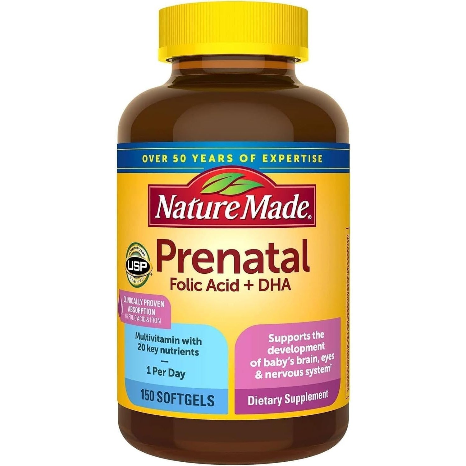 Nature Made Prenatal Multi + Dha, 200mg, 150 Softgels 2pack