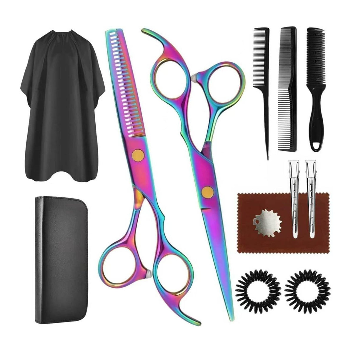 Hair Cutting Scissors Set, 440C Steel Cutting and Thinning Shears