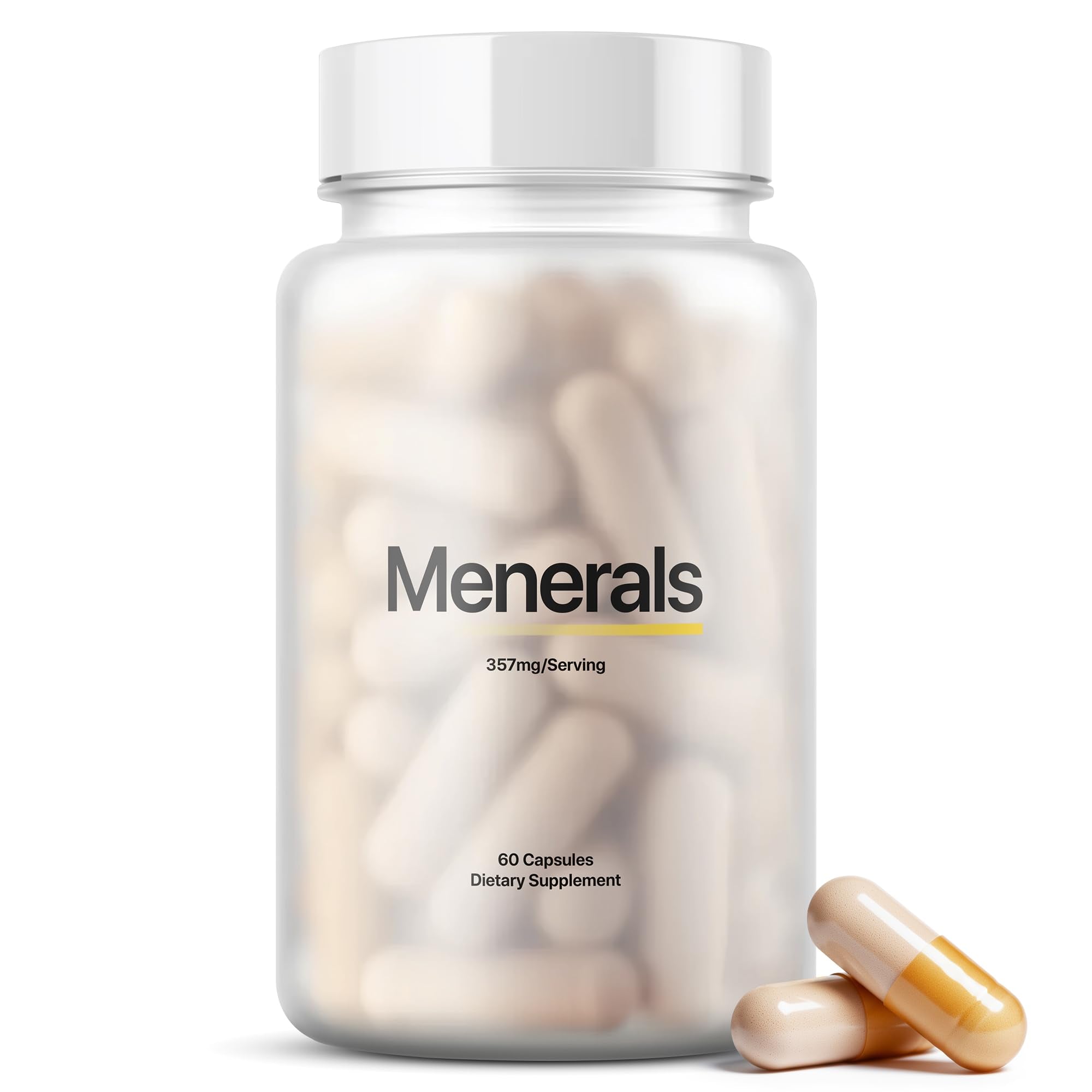 Menerals Mens Multivitamin, Trace Mineral Supplement with Fulvic Acid 60Ct | Testosterone - Natural All-in-One Men's Mineral Formula; Pairs Trace Minerals with Fulvic Acid; 60-Count Bottle