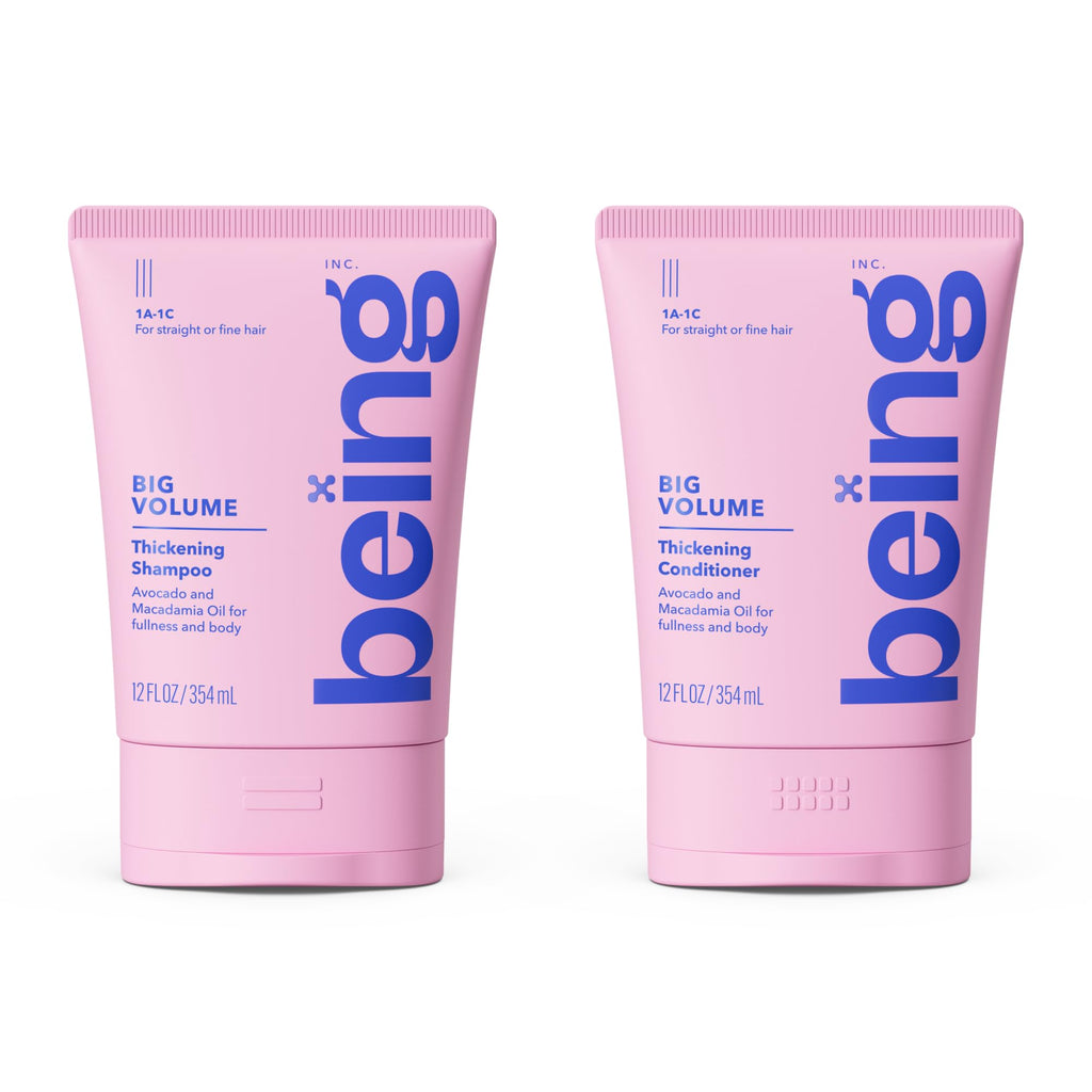 being BIG VOLUME Thickening Shampoo and Conditioner Set 354mL with Avocado and Macadamia Oil