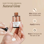 Self Tanning Drops - USA Made with Natural & Organic Ingredients | Medium Face Tanning Drops to Add to Lotion, Moisturizing Bronzing Tanner for Face & Body, Toxin Free Tanner for Fake Tan