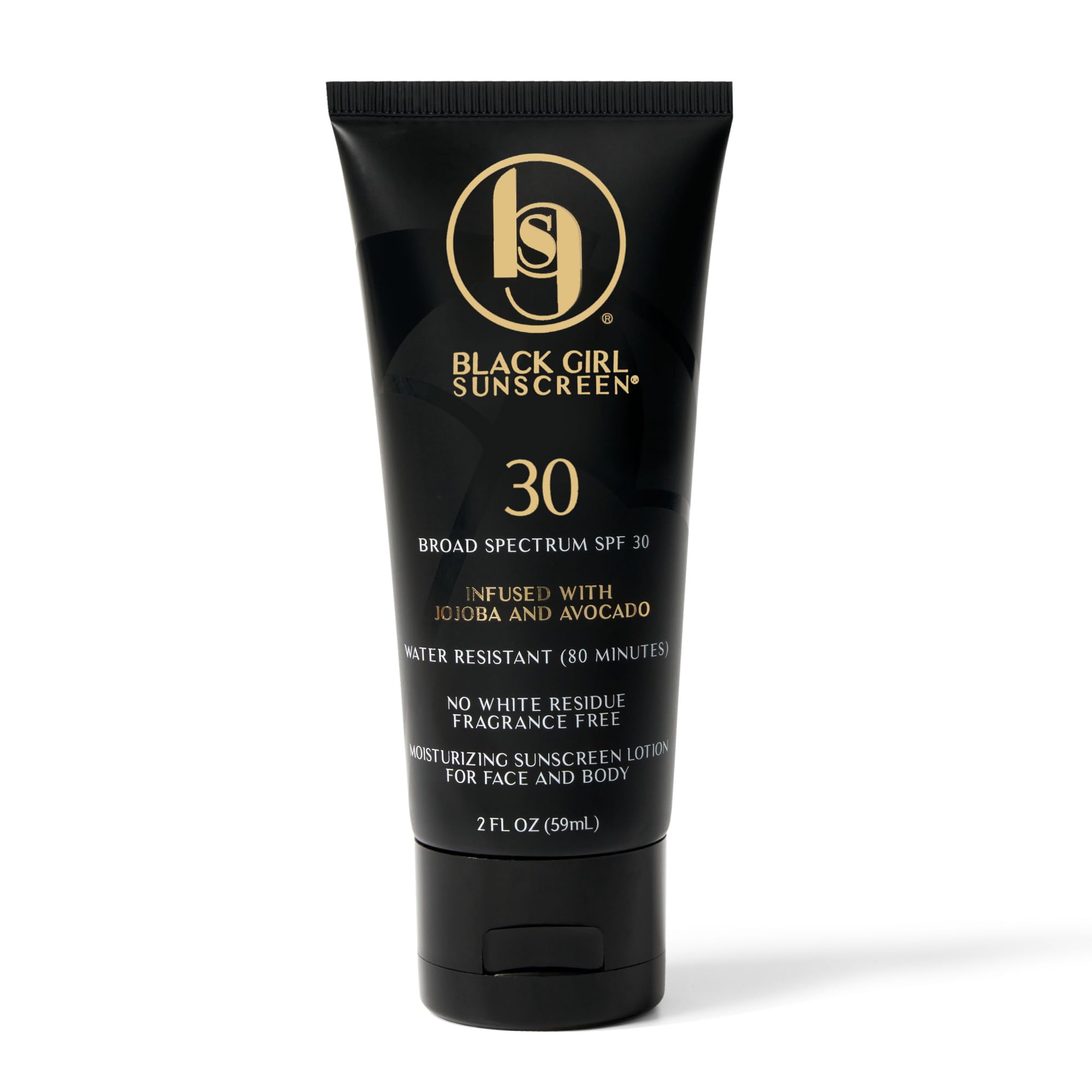 Black Girl Sunscreen SPF 30 Sun Lotion, Face & Body, Travel Size - 2 Fl Oz