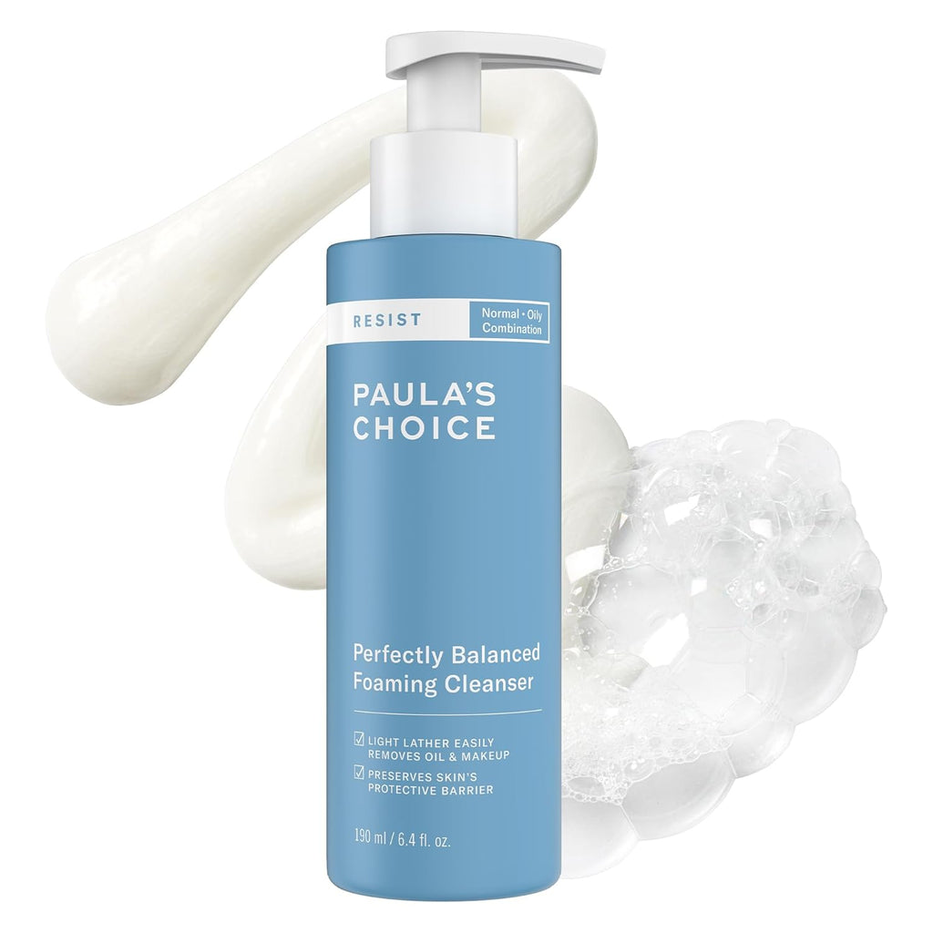 Buy now Paula's Choice RESIST Perfectly Balanced Foaming Facial Cleanser, Face Cleanser with Hyaluronic Acid & Aloe, Anti-Aging Face Wash, Large Pores & Oily Skin, Fragrance-Free, 6.4 Fl Oz at indiglob india