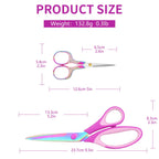 Fabric Scissors, Dressmaking with Titanium Plated Stainless Steel, Tailor Scissors for Cutting Fabrics and Leather, Set of 2