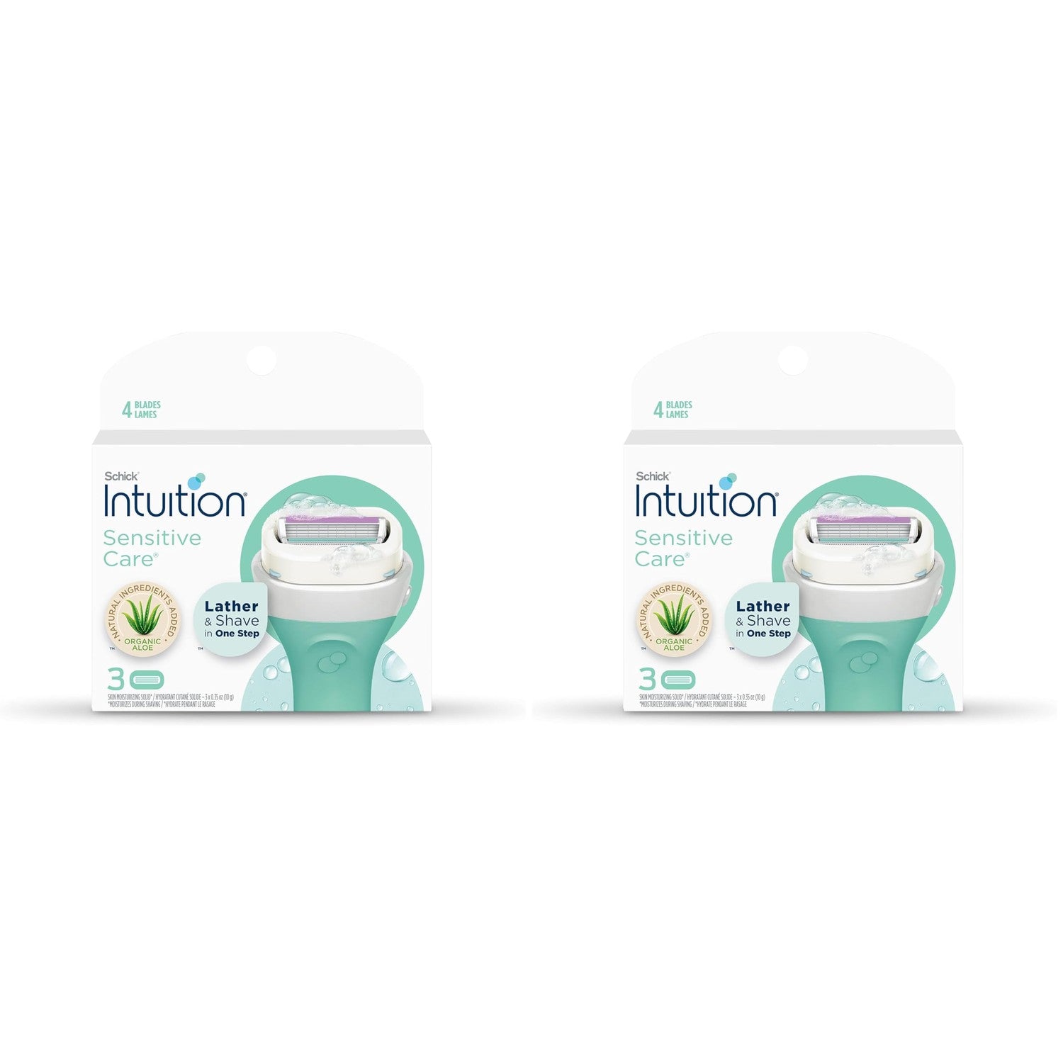 Schick Intuition Sensitive Skin Womens Razor Refills with Vitamin E & Aloe, 3 Count