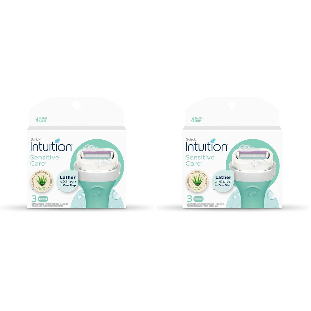 Schick Intuition Sensitive Skin Womens Razor Refills with Vitamin E & Aloe, 3 Count