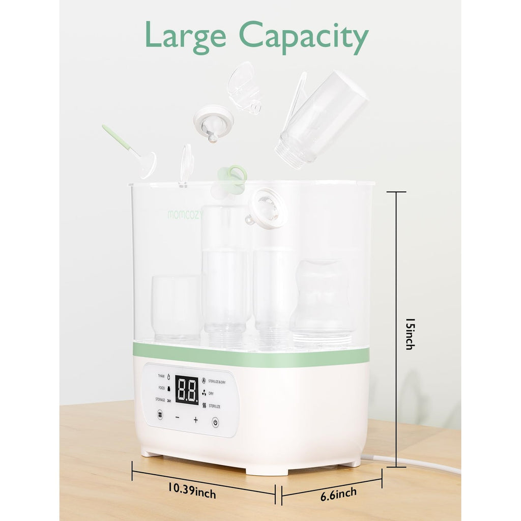 Momcozy Bottle Sterilizer and Dryer, 8-in-1 Electric Steam Baby Bottle Sterilizer for Baby Bottles, Baby stuffs & Breast Pump Accessories