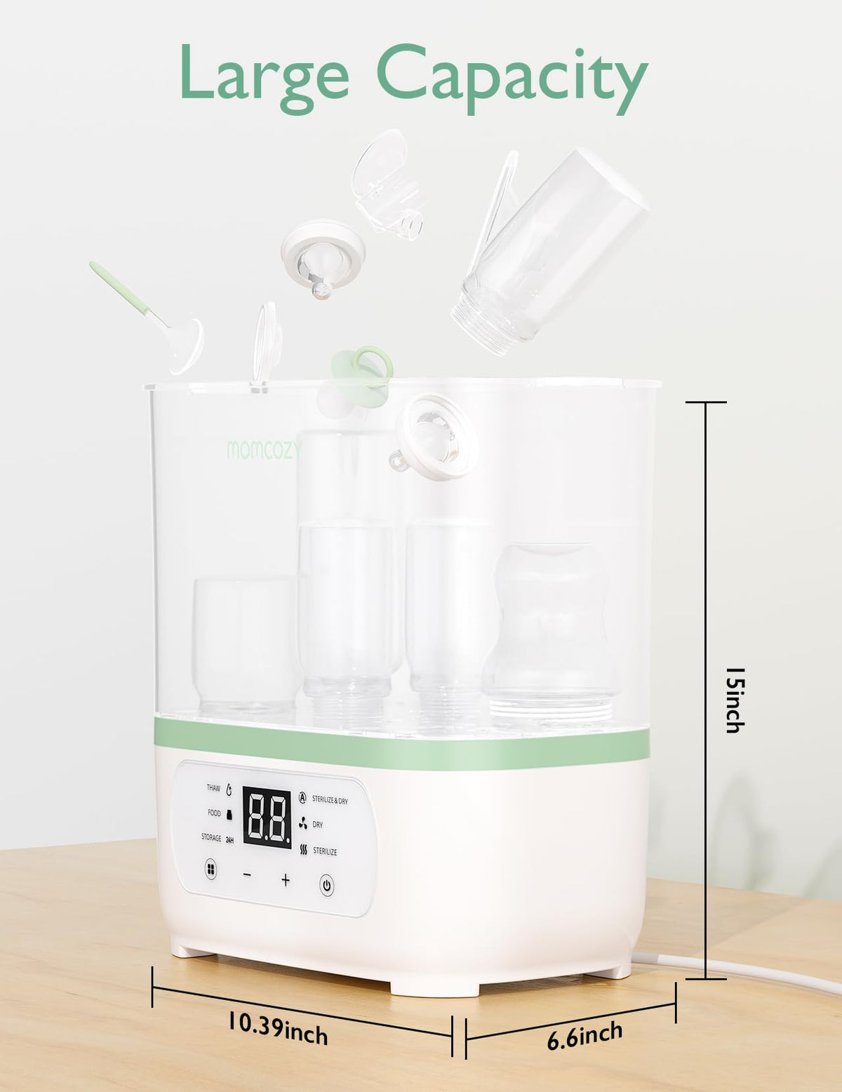 Momcozy Bottle Sterilizer and Dryer, 8-in-1 Electric Steam Baby Bottle Sterilizer for Baby Bottles, Baby stuffs & Breast Pump Accessories