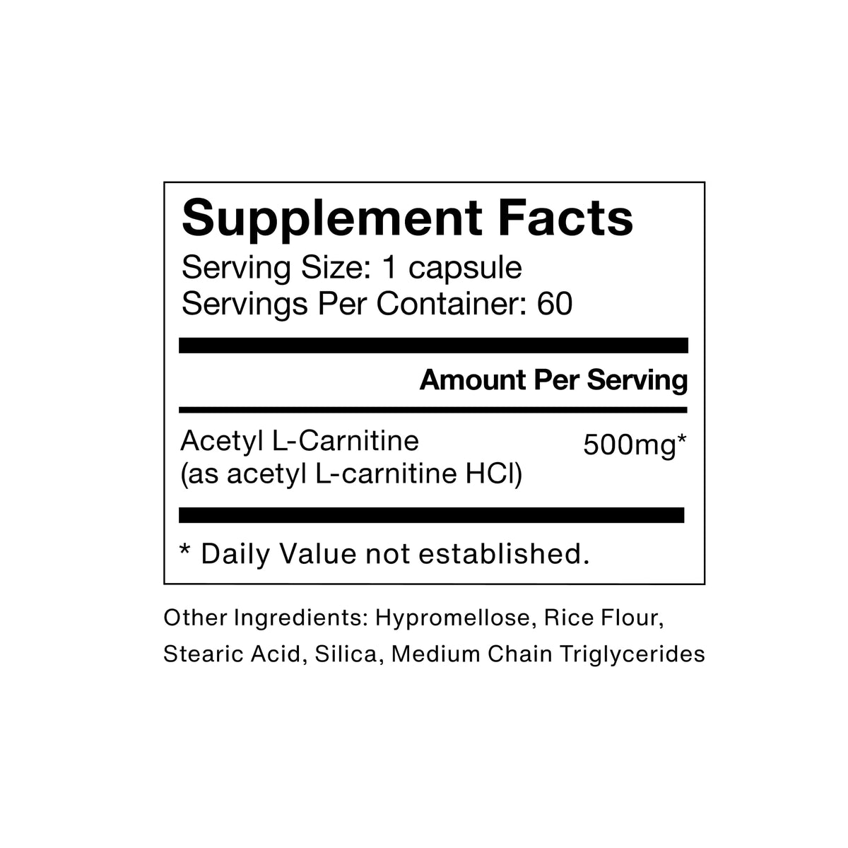 Momentous Acetyl L-Carnitine Supplement - Supports Brain Function & Energy Production - NSF Certified, GMO-Free, Gluten Free, 60 Servings