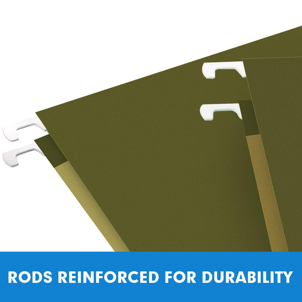 Hanging File Folders, RAZCC 60 Pack Reinforced Hanging Folders Legal Size, Designed for Bulky Files, Filing Cabinet, Adjustable Tabs, Green