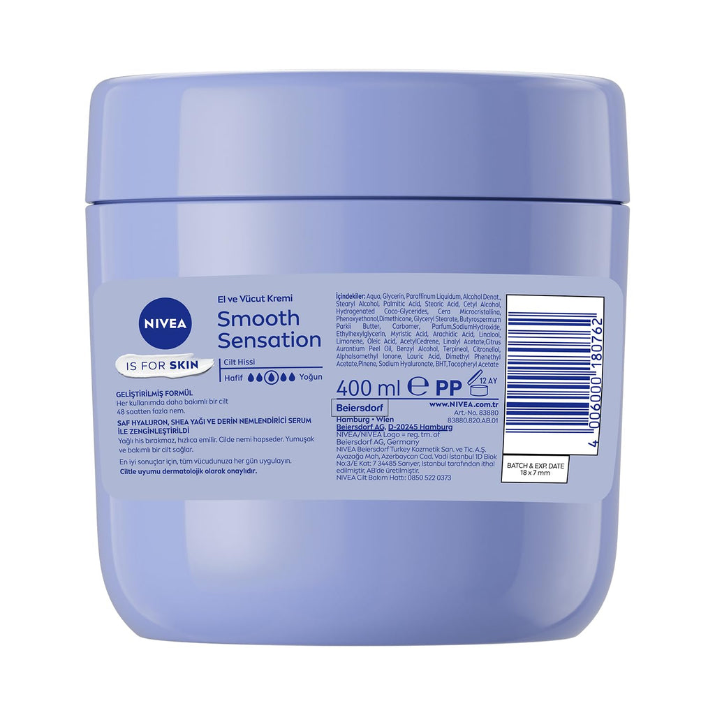 Buy now Nivea Irresistibly Smooth Body Cream Dry Skin Shea Butter 400 ml at indiglob india