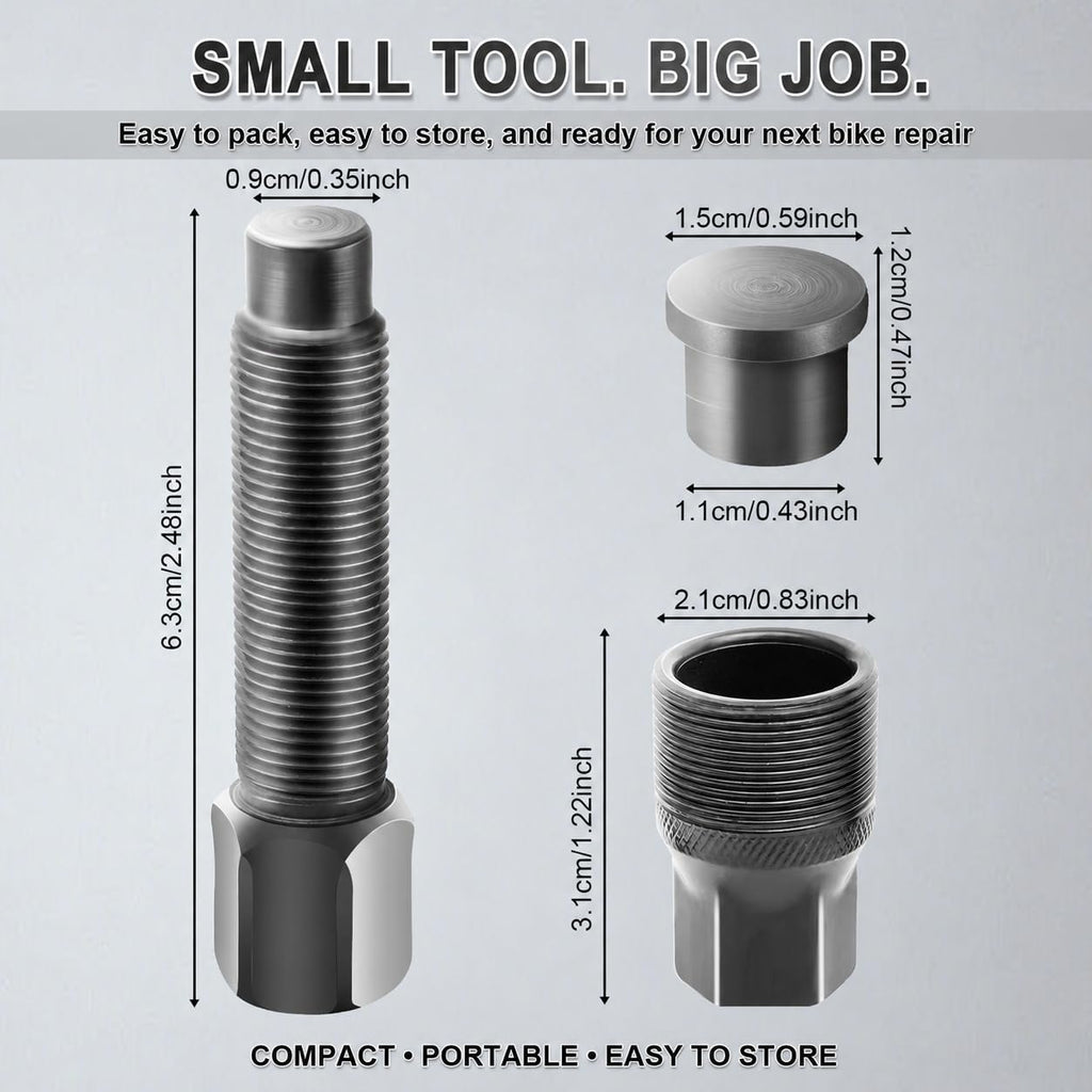 Bicycle Crank Puller for Square Taper and Splined Crank Arms