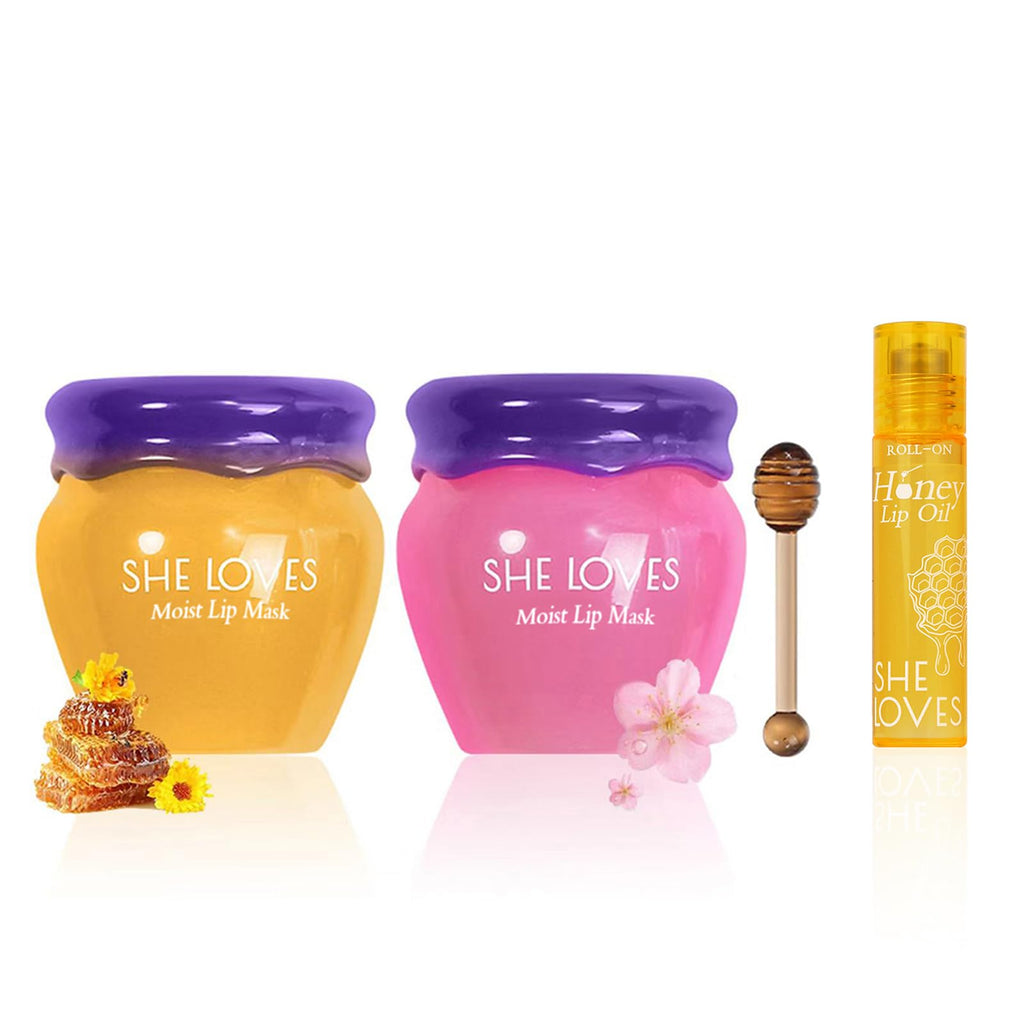 Buy now 2PCS Lip Mask Overnight, Honey&Sakura Day and Night Repair Sleeping Lip Balm, Fade Lip Lines Bee Balm, Hydrating &Prevention Dry and Crack Lip Scrubs Exfoliator at indiglob india