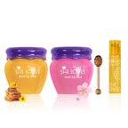 Buy now 2PCS Lip Mask Overnight, Honey&Sakura Day and Night Repair Sleeping Lip Balm, Fade Lip Lines Bee Balm, Hydrating &Prevention Dry and Crack Lip Scrubs Exfoliator at indiglob india