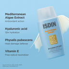 ISDIN Fusion Water MAGIC Lightweight Clear Face Sunscreen SPF 40 | Daily Use, Hyaluronic Acid, Vitamin E, Fast Absorbing, No Greasy Residue, Non-comedogenic, Dermatologist Recommended