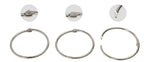 KTOJOY 1.5 Inch (20 Pack) Loose Leaf Binder Book Rings, with Metal Nickel Plated for Key,and Index Cards, for School, Home, or Office, Silver
