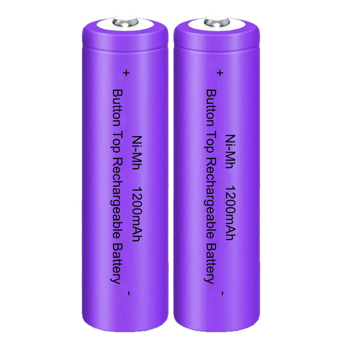 2Pack Ni-MH Batteries 3.7V 1200mAh Button Top Rechargeable Battery, 1200mah 3.7v 4.44wh Rechargeable Batteries, for LED Flashlight, Headlamps, Doorbells, RC Cars