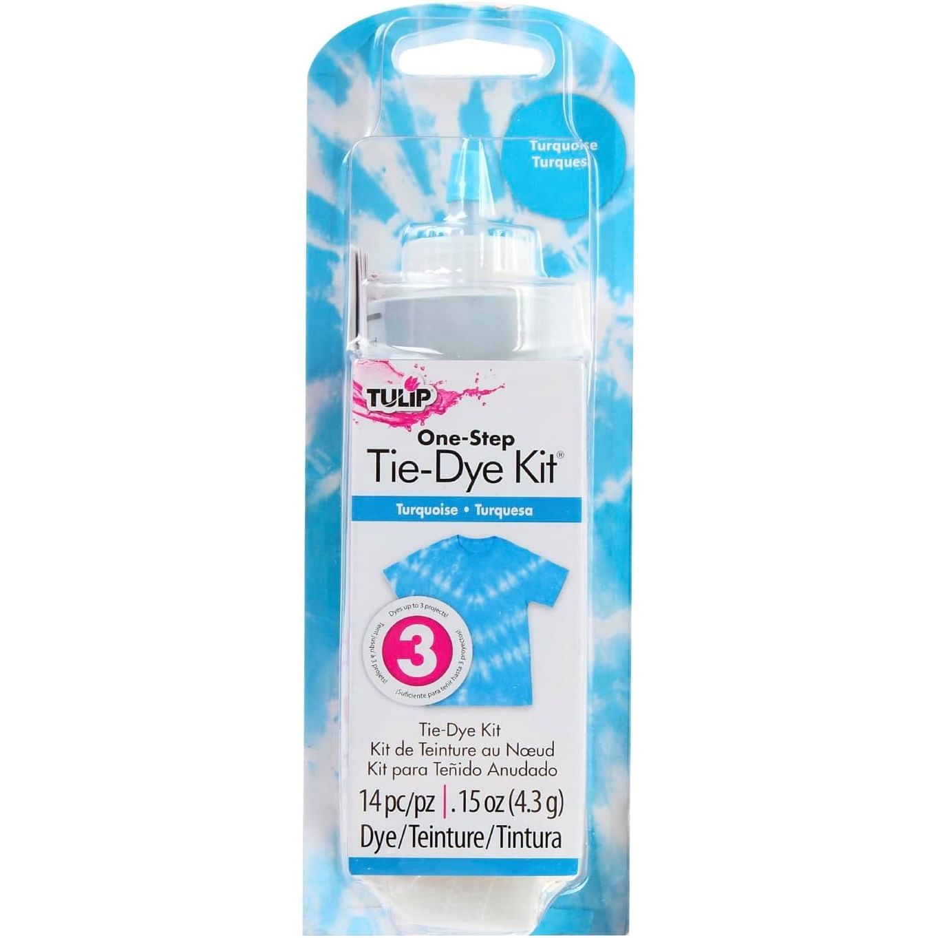 Buy now Tulip One-Step Tie-Dye Kit, Vibrant Colors for Fabric 4 fl oz, Yellow Turquoise at indiglob india