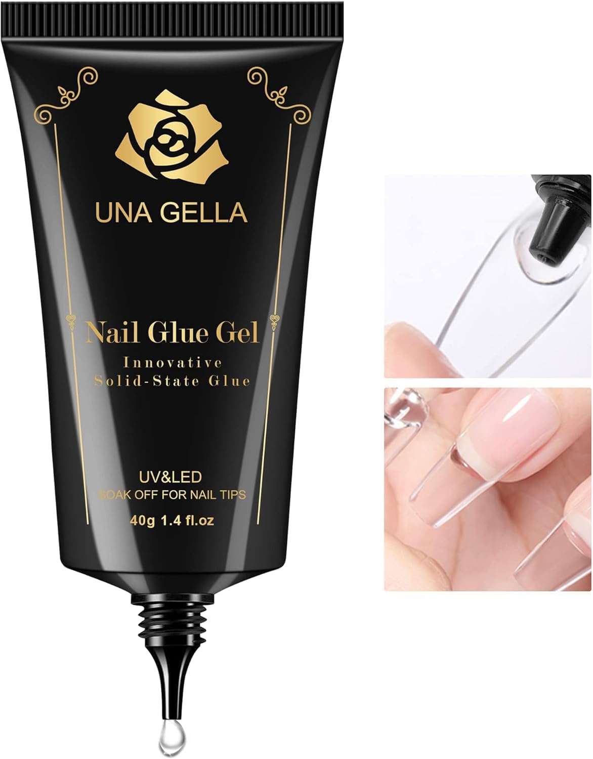 Buy now UNA GELLA Almond Gel Nail Tips, 504PCS Pre Etched Clear Fake Nails Tips Medium Almond Shape - 12 Sizes Full Cover Soft Acrylic Press On Nail Extensions No C Curve Gift for Diy at Home at indiglob india