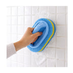 KOKSI 2-Piece Cleaning Brush for Bathroom Kitchen Bathtub Toilet Cleaner All Purpose Shower Sponge Scrubbing Brush with Ergonomic Handle