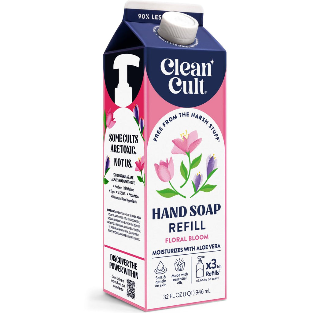 Buy now Cleancult Liquid Hand Soap Refills - Moisturizes Dry & Sensitive Skin - Made with Aloe Vera & Lavender Essential Oils - Wild Lavender - Eco Friendly - Paper-Based Packaging - 32 oz/2 Pack at indiglob india