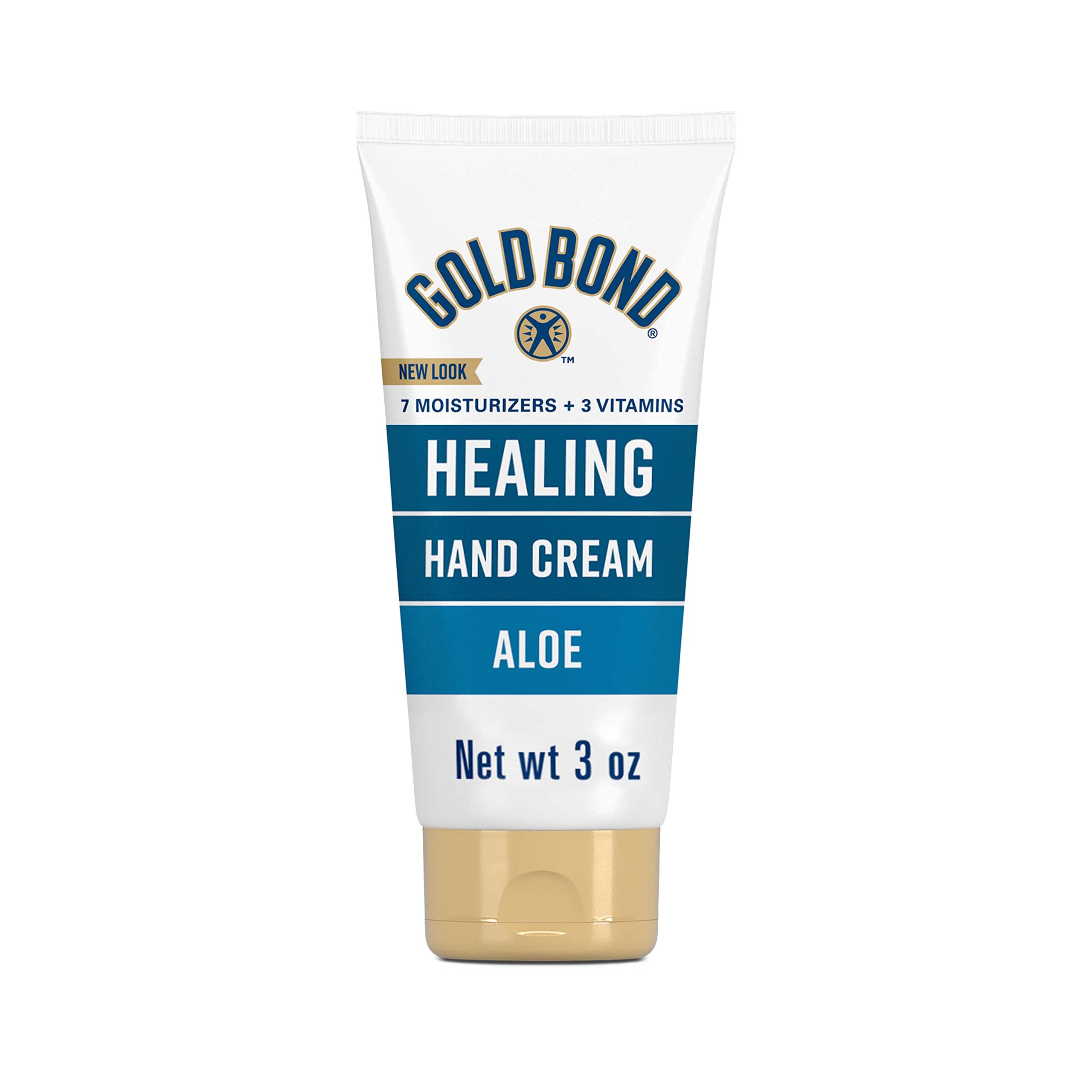 Gold Bond Healing Hand Cream, 3 Oz., With Aloe | Mini hand cream, Moisture That Lasts Through Handwashing, Gold Bond lotion for dry skin, travel size moisturizing hand cream
