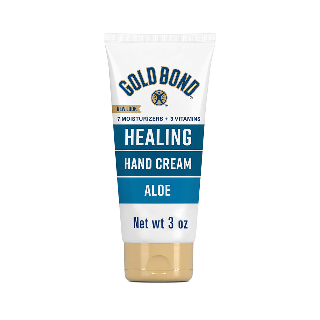 Gold Bond Healing Hand Cream, 3 Oz., With Aloe | Mini hand cream, Moisture That Lasts Through Handwashing, Gold Bond lotion for dry skin, travel size moisturizing hand cream