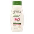 Aveeno Daily Moisturizing Body Wash, Shea Butter Berry, 18 fl. oz | Shea Butter Berry Scent, Soothing Prebiotic Oat, Long-Lasting Hydration for Sensitive Skin, Hypoallergenic, Paraben-Free