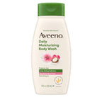 Aveeno Daily Moisturizing Body Wash, Shea Butter Berry, 18 fl. oz | Shea Butter Berry Scent, Soothing Prebiotic Oat, Long-Lasting Hydration for Sensitive Skin, Hypoallergenic, Paraben-Free