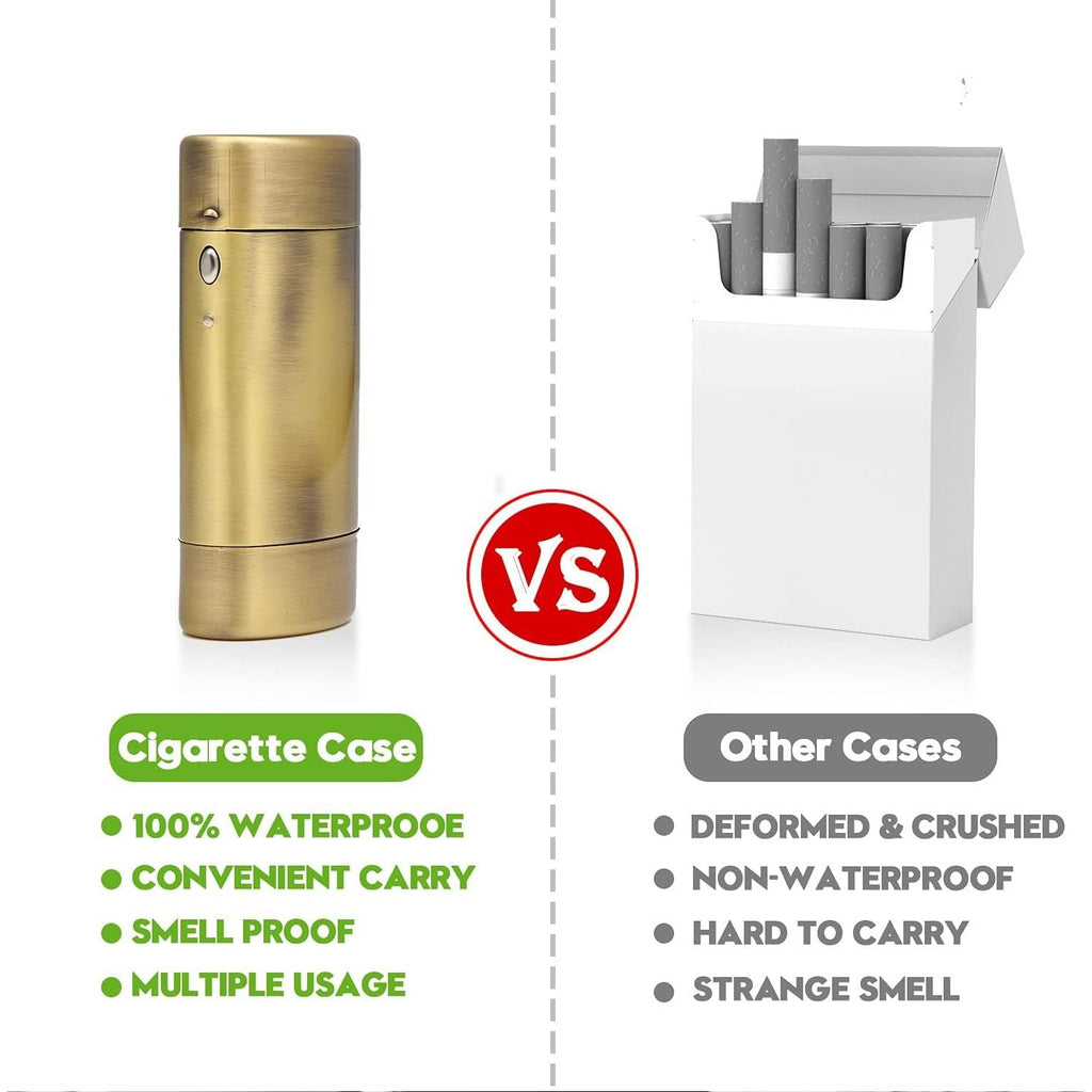 Buy now Oval Metal Cigarette case for 100's Can Hold a Small Lighter Suitable for 20 100's Cigarette case Coin case Pill case (Bronze) at indiglob india