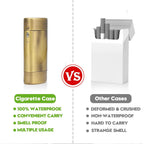 Buy now Oval Metal Cigarette case for 100's Can Hold a Small Lighter Suitable for 20 100's Cigarette case Coin case Pill case (Bronze) at indiglob india