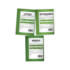 Gardeners Basics Lettuce and Greens Heirloom Vegetable Seed Non-GMO Seeds for Planting Indoors and Outdoor - Lettuce Buttercrunch, Romaine, Arugula, Kale and Spinach, Pack of 5