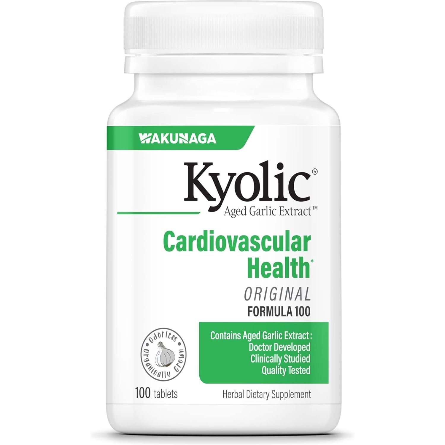 Buy now Kyolic Aged Garlic Extract Formula 100, Cardiovascular 100 Count (Pack of 1) Tablets at indiglob india