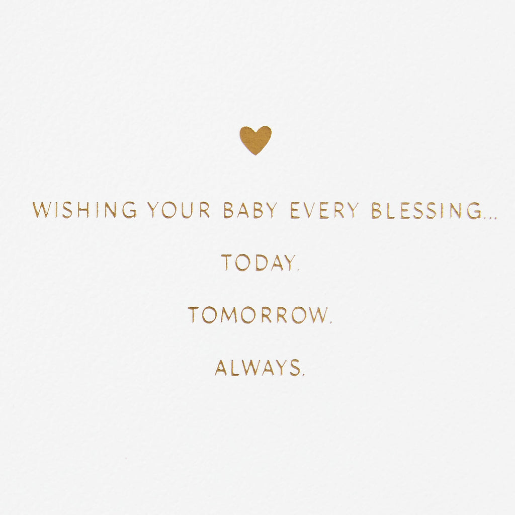 Hallmark Signature Baptism Card (Cross, Flowers, Surrounded by Love)