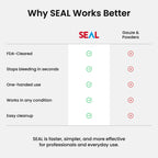 Seal 1.5oz Single Use Hemostatic Wound Spray | Rapid Bleeding Control for Home First Aid Emergency Preparedness